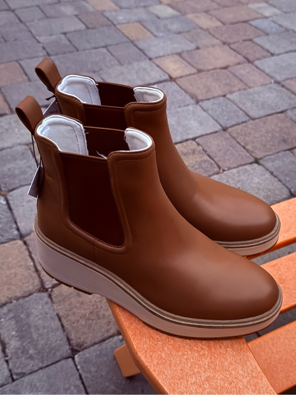 Cole Haan Women’s  ZERØGRAND Cityquest Waterproof Wedge Boot Brit Tan Sz 10 NEW